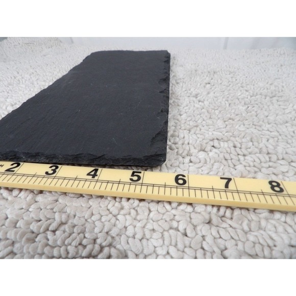 Crate&Barrel 216-018 Black Compressor Rectangle Slate Cheese Board Size 12"x5.5" - Picture 3 of 4